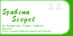 szabina siegel business card